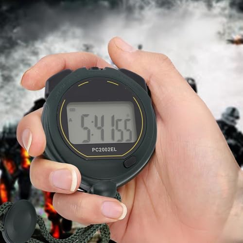 Cronómetro digital multifuncional silencioso para deportes miniatura 3