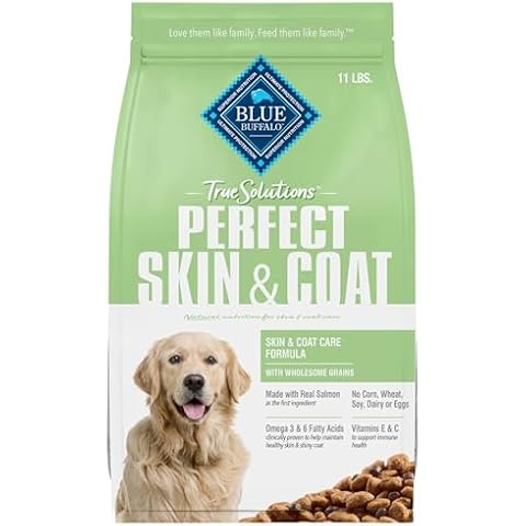 Blue Buffalo True Solutions Perfect Skin & Coat Natural Adult Dry Dog Food, Salmon, 11-lb Cover