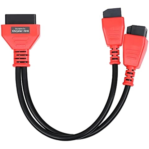 VXSCAN FCA 12+8 Cable Adapter for Chrysler 12+8 Programming Cable Connector, Autel OBD2 Adapter Security Bypass Cable for Autel Maxisys MS905 MS906 MS906BT MS906S MS908 MS908S Pro Cover