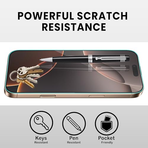Image of ArmourPro Military-Grade Tempered Glass for iPhone 17 Pro Max - 9H Anti Scratch, Edge-to-Edge Coverage, HD Clarity, Smooth Touch, Case Friendly, Easy Installation Kit with Cable Protector