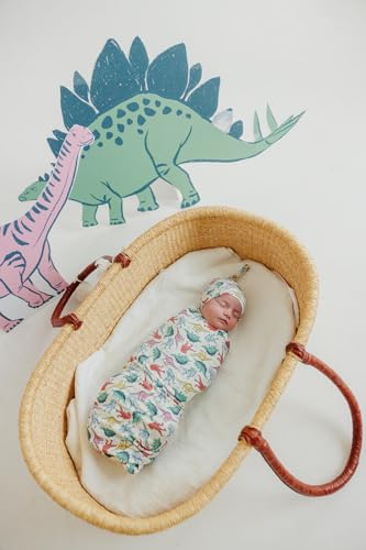 Image of Copper Pearl Swaddle Blankets for Newborns | Soft Stretchy Receiving Blankets for Boys and Girls | Large 46 x 46 Inch Baby Blankets | Lightweight and Breathable Swaddles | Dinosaurs of Jurassic Park