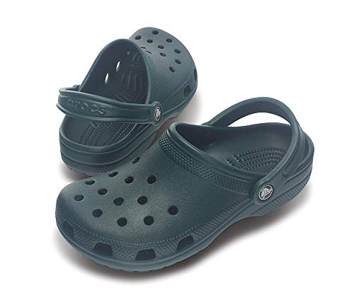 Image of Crocs unisex adult Men's and Women's Classic (Retired Colors) Clog, Evergreen, 15 Women 13 Men US