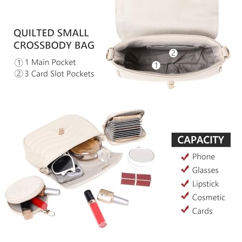 Image of JEEHAN Quilted Crossbody Bags for women Designer Shoulder Handbags Small Purse