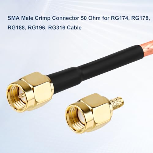 Conectores SMA Macho Crimp 10 Piezas XRDS-RF miniatura 4