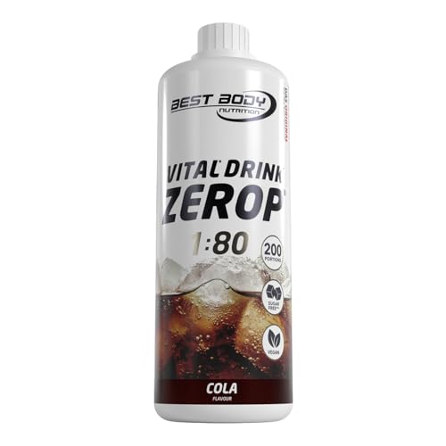 Best Body Nutrition Vital Drink ZEROP® - Cola, Original Getränkekonzentrat - Sirup - zuckerfrei, 1:80 ergibt 80 Liter Fertiggetränk, 1000 ml