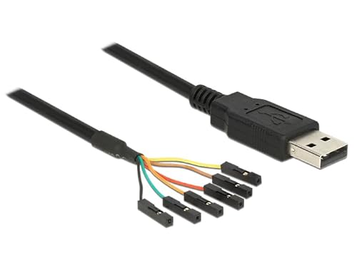 Tragant Handels- und Beteiligungs GmbH DeLock - Encabezado USB 2.0 A > TTL de 6 Pines, 1,80 m (5 V), Color Negro