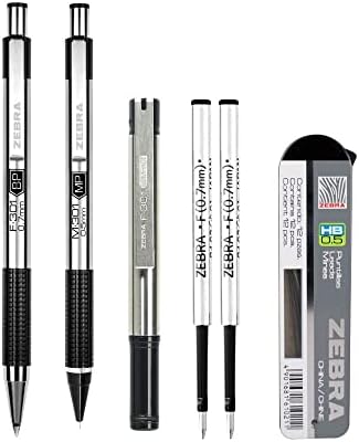 Zebra Paquete F-301 A: 4 Bolígrafos De Acero Inoxidable F-301 Tinta