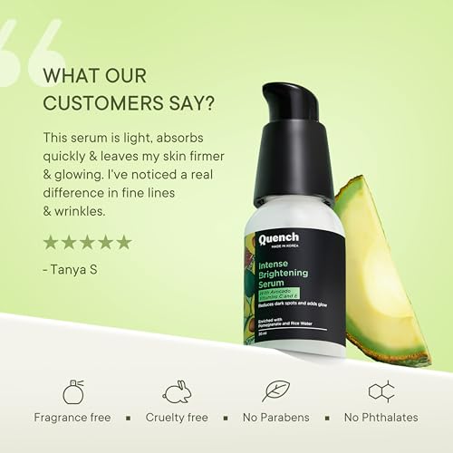 Image of Quench 2% Niacinamide Intense Brightening Korean Serum for Pigmentation and Dark Spots | Serum for Face | Enhances Skin Texture | Reduces Fine Lines | Made in Korea (30ml)