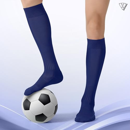 Vizari Soccer Tube Socks for Youth & Adult - Compression Socks with Cushioning Support for Football, Baseball, Rugby & Hockey 5