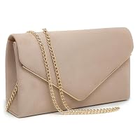 Dasein Women Faux Suede Clutch Purse Evening Bag Bridal Formal Handbag — image 2