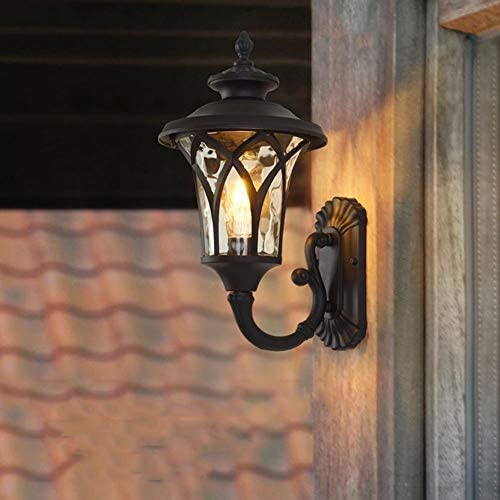 Applique murale aluminium noir vintage E27 retro pour jardin
