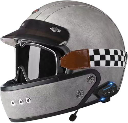 Casco motocicleta bluetooth para rutas diarias y viajes largos con visera antivaho
