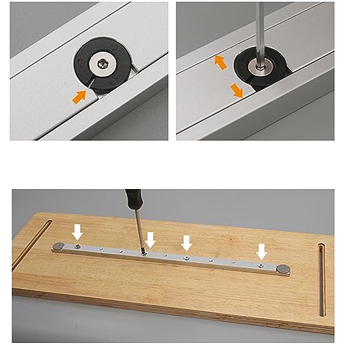 KETIPED Aluminium Alloy Miter Bar Clamping Tool Slider Table Saw Gauge Rod T-Slot Track Bar Rail for Router Tables and Woodworking,300mm-Red - Thumbnail 7