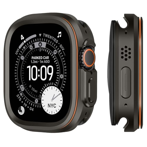 Carcasa de metal iWatch Ultra 49 mm robusta y elegante color grafito