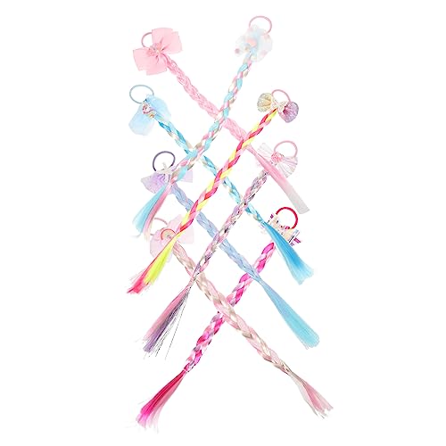 Extensions de cheveux tressés colorées Veemoon : lot de 8 pièces pour fille et garçon