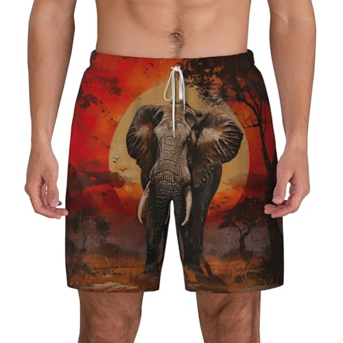 Ropa de playa para piscina y vacaciones con estampado de elefante