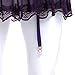 ABAFIP Men's Sissy Lingerie Mini Skirt Floral Lace Trim Mesh Sheer Skirts with Garters Belt See Thru Crossdressing Underwear Strappy Underpants Dark Purple X-Large