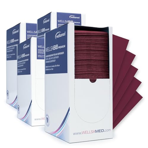 wellsamed Patientenservietten 500 Stück im Dispenser 3-lagig 33 x 45 cm...