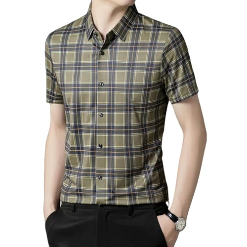 Chemise à manches courtes homme USTZFTBCL anti-plis style coréen