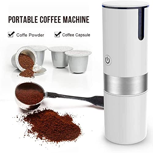 PPITVEQ Máquina de café de función eléctrica portátil Cafetera de cápsulas Americanas Hogar Coche Cápsula instantánea… - Imagen 4