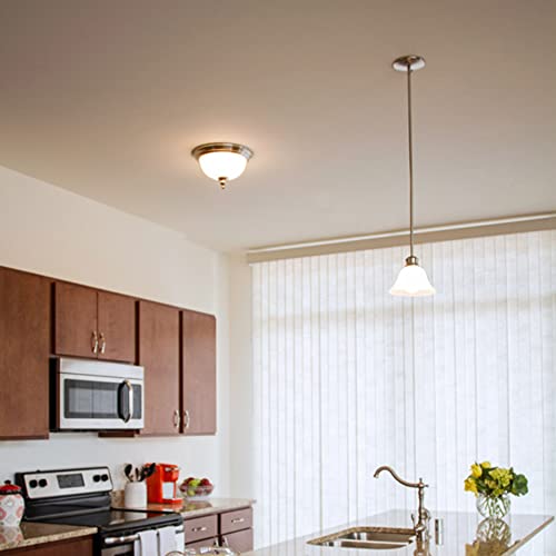 Design House 511634 Millbridge Traditional 1-Light Indoor Dimmable Mini Pendant With Alabaster Glass Shade For Kitchen Island Bar thumb #6