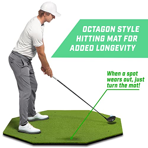Gosports Golf Hitting Mat Artificial Turf Mat For Indoor/Outdoor Practice Includes 3 Rubber Tees - Standard, Pro, Or Elite #TOP1