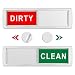 SPERRIC Clean Dirty Dishwasher Magnet - Non-Scratch Magnetic Silver Signage Indicator for Kitchen Dishes with Clear, Bold & Colored Text - Easy to Read & Slide for Changing Signs (silver)