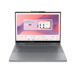 Lenovo Chromebook 2 en 1 – Portátil ligero – Google Gemini – CPU Intel N150 – Pantalla táctil WUXGA IPS de 14 pulgadas – 4 GB de RAM – Almacenamiento UFS de 128 GB – Gráficos Intel integrados – Gris