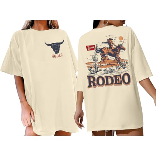 Oversized Western Graphic Shirt Women: Cowboys Country Shirt Casual Rodeo Howdy Cowgirl Tee Top