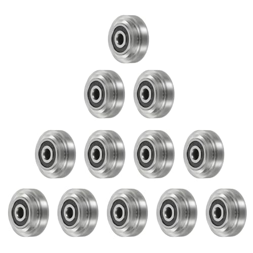 sourcing map 12pcs 3D Printer Wheels Big Slot POM Pulley Wheels Solid High-Speed Gantry Wheel with 625RS Plastic Pulley 
