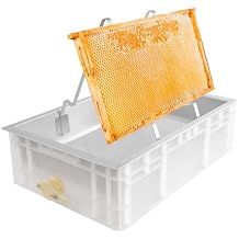 Beekeeping Uncapping Station for Honey Harvesting, 24" x 17" x 7.9" Honey Collecting Container Collecting Tool Set with Drip Tray & Tray, for Farms and Bee Breeding Bases