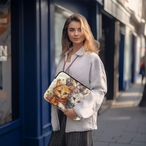 Funda para portátil 13-14 pulgadas con diseño de gatitos impermeable miniatura 7