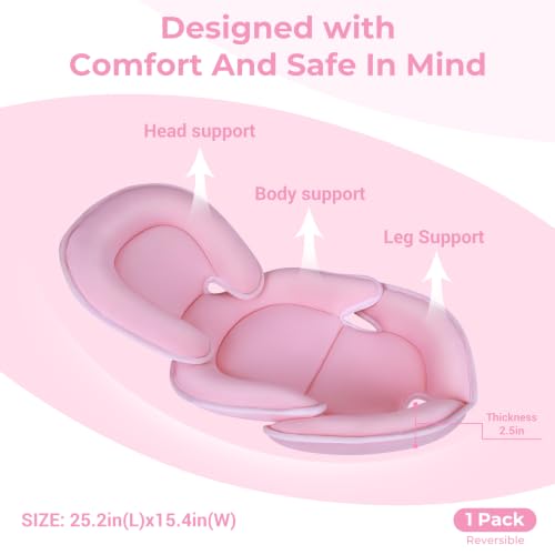 Image of COOLBEBE Infant Car Seat Insert for Newborn Baby, Head Supports Pad | Breathable Extra Soft Stroller Cushion Pads Car Seat Insert, Perfect for Carseats, Strollers, Swings