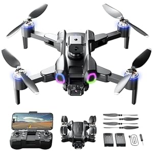 Drone with 4K Camera for Adult Beginners Kids, Brushless, Foldable Remote Control Quadcopter with FPV Live Video, Gestures Selfie, Altitude Hold, One Key Take Off/Landing, 3D Flips, Headless Mode