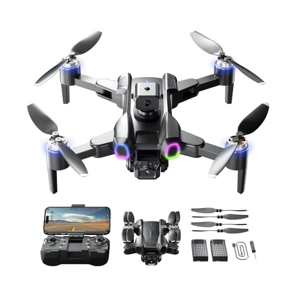 Drone with 4K Camera for Adult Beginners Kids, Brushless, Foldable Remote Control Quadcopter with FPV Live Video, Gestures Selfie, Altitude Hold, One Key Take Off/Landing, 3D Flips, Headless Mode