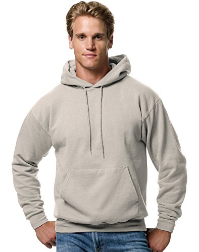 Image of Hanes Men's, EcoSmart, Cotton-Blend Hooded Sweatshirt, Plush Fleece Pullover Hoodie