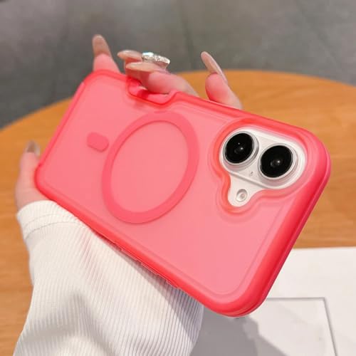 Coque iPhone 14 magnétique protection antichoc mate rose