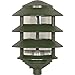 Nuvo SF77/324 One 2 Louver Hood Outdoor Pagoda Landscape Pathway Light, 3 Tier-Small, Green
