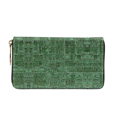 (Alligator Skin) Print Women's Long Wallet Clutch with Zipper Multiple Card Slots Coin Pocket Elegant Ladies Purse2