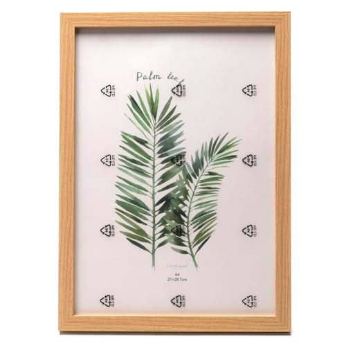 A4 Photo Frame | Premium Picture Frame for Wall Display | Standard A4 Size Photo Frames for Documents and Pictures | Available in Black, White and Wood Colors (Natural wood, A4(29.7x21cm))