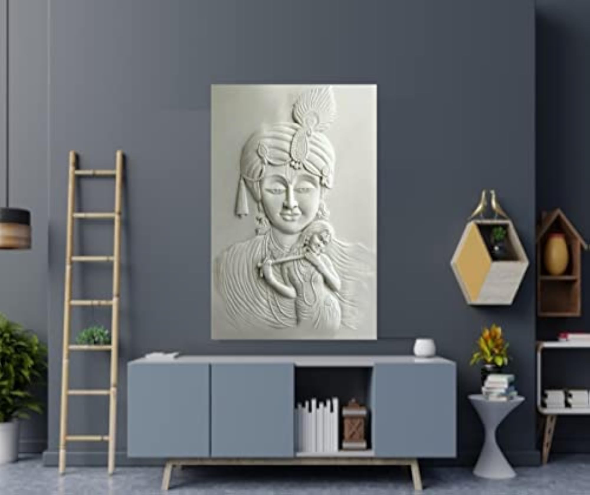 Krishan Meera 3D Painting Wall