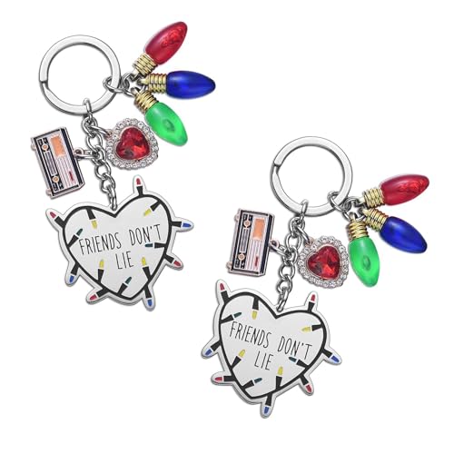 2 Pcs Friends DonT Lie Keychain Friendship Gifts Keychain