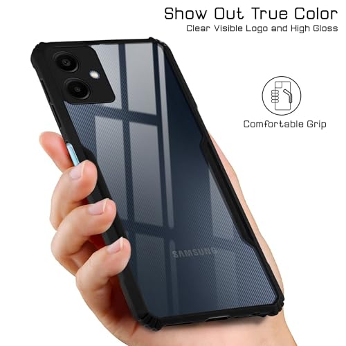Image of Jkobi Back Cover Case for Samsung Galaxy A06 (Shockproof with Polycarbonate Clear Panel | Professional Black)