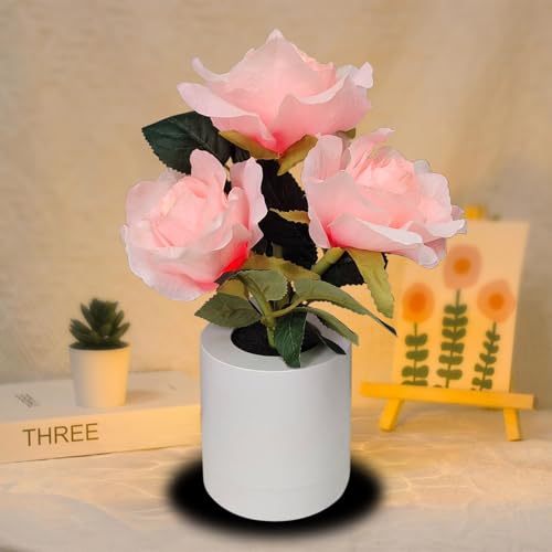 TAIPOXUN Lámpara LED de flores de regalo para mujeres, lámpara de mesa de girasoles para decoración de dormitorio, día de la madre, regalos de cumpleaños para su madre, esposa, amigos, novia