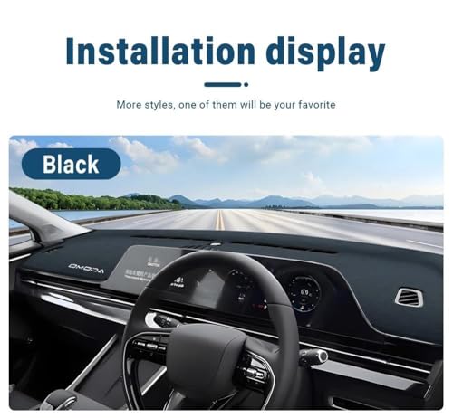 Protector de salpicadero premium para Chery Omoda 5 C5 alfombra negra texturizada 5