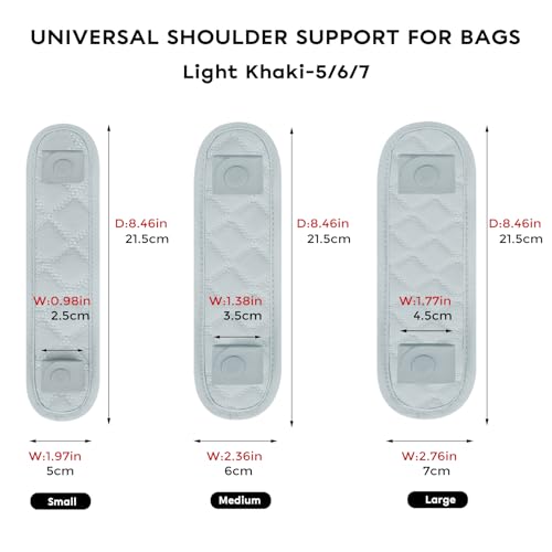 Image of GIVLEFLY Shoulder Strap Pad for Purse and Tote Bags, Soft Nylon Cushion Cover, Snap-On Protector for Flat Handbag & Crossbody Straps