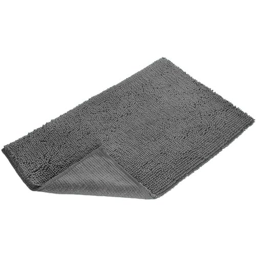 01 Tapete para Banheiro - 60cm x 40cm - Tapete Popcorn Antiderrapante Bolinha (Cinza Escuro)