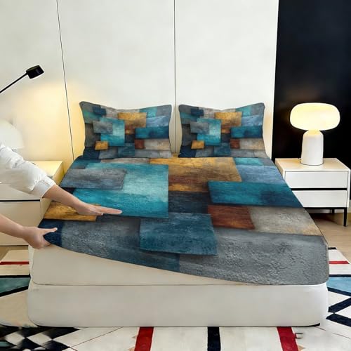 Drap housse 90x200 abstrait 3D pour décorer une chambre d’adolescent