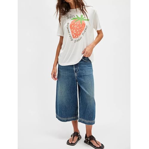 Oversized Graphic Tees for Women Cute Floral Aesthetic Baggy T-Shirts Summer Vintage Coconut Teen Girl Clothes3