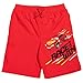 Disney Pixar Cars Lightning McQueen Toddler Boys French Terry 2 Pack Shorts Red/Black 3T